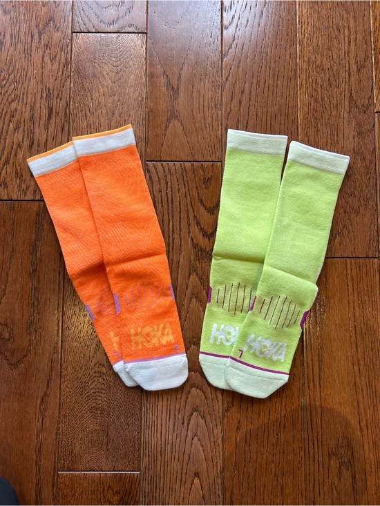 Hoka Accessories - NWOT - Hoka Women's Athletic Crew Socks - 2 Pairs in Orange and Lime